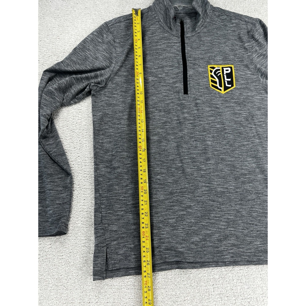 Champion Shirt Mens M Premier Lacrosse League PLL Quarter Zip Gray Long Sleeve - Picture 14 of 16